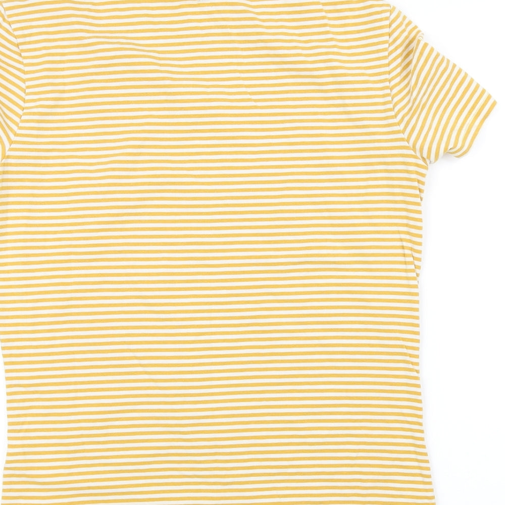 Womens UK Size M H&M Yellow Basic T-Shirt