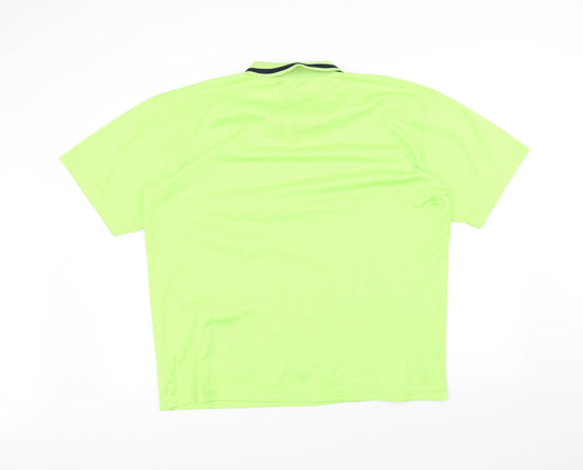 Athletic Sports Mens Yellow Polo Size M