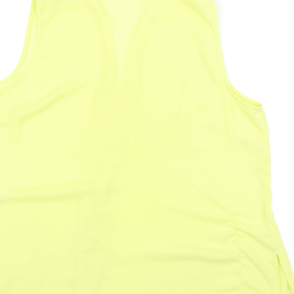 George Womens Yellow Basic Blouse Size 18