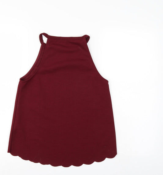 Womens UK Size 8 New Look Red Basic Tank