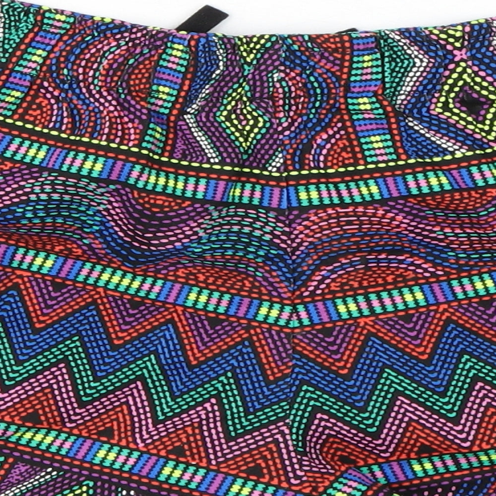 George Womens Multicoloured Geometric  Hot Pants Shorts Size 12