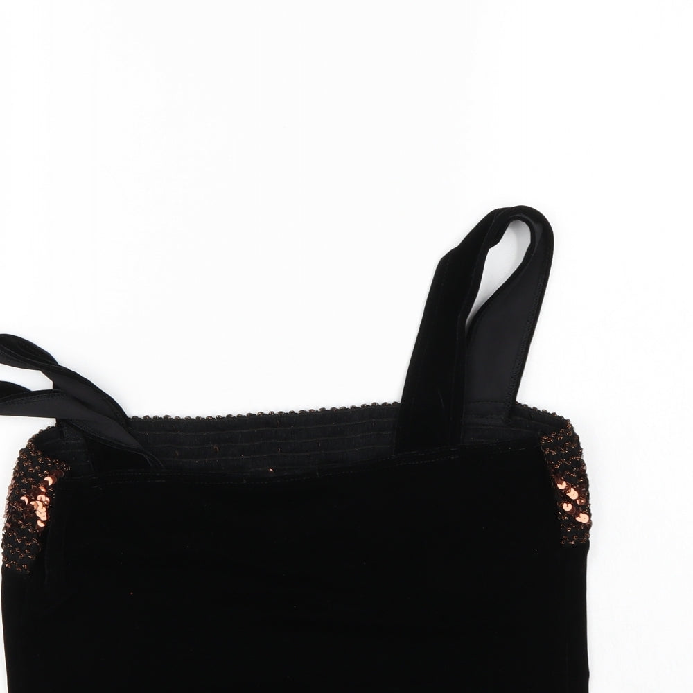 George Womens Black Basic Blouse Size 14