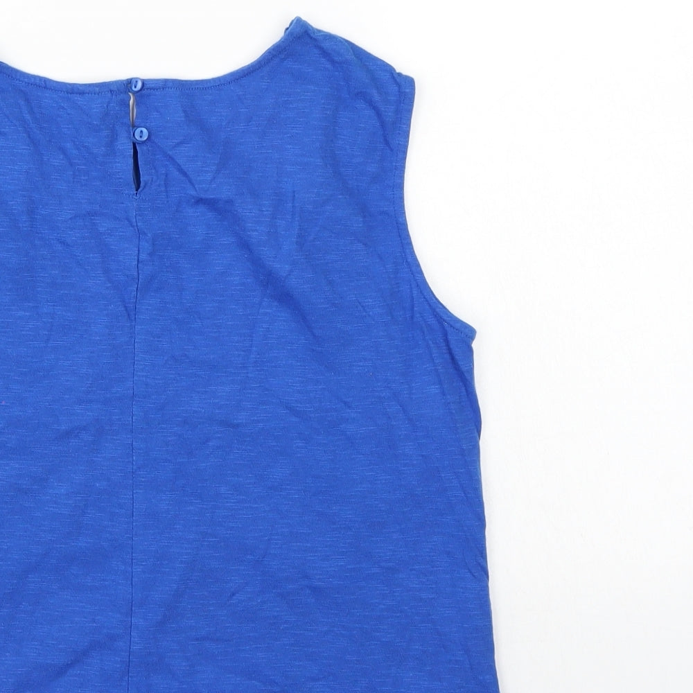 Womens UK Size 12 Lottie Blue Basic Blouse