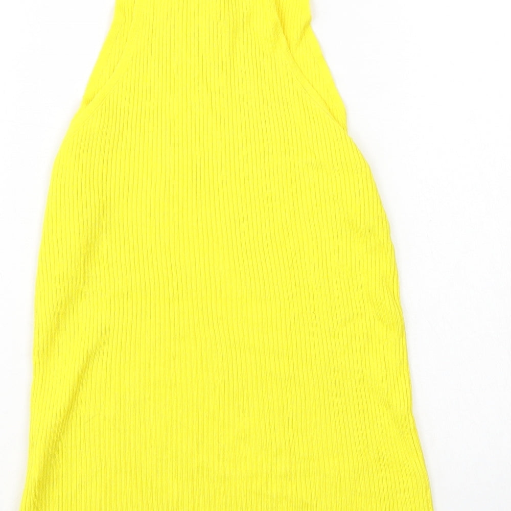 Atmosphere Womens Yellow Basic Tank Size 12