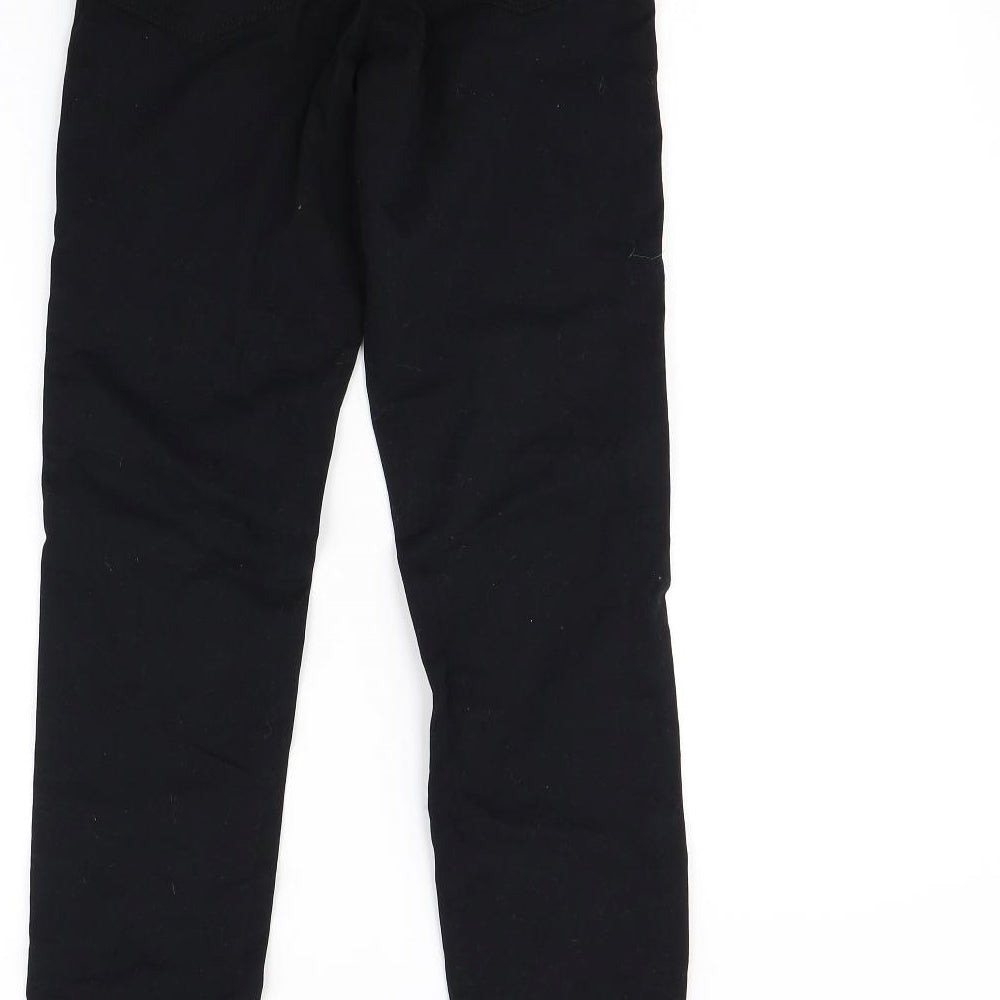 Womens UK Size 10 Papaya Regular Fit Straight Black Jeans