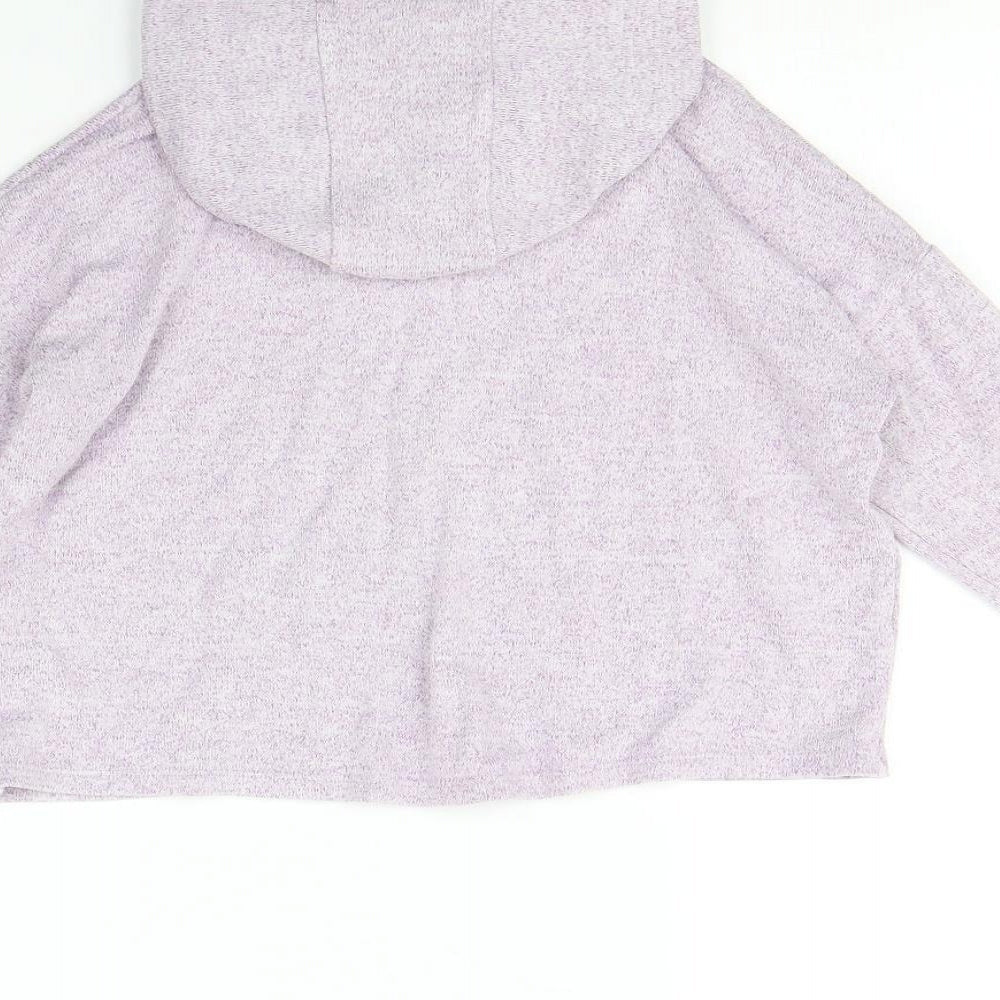 M&s Girls Purple Pullover Hoodie Size 7 Years