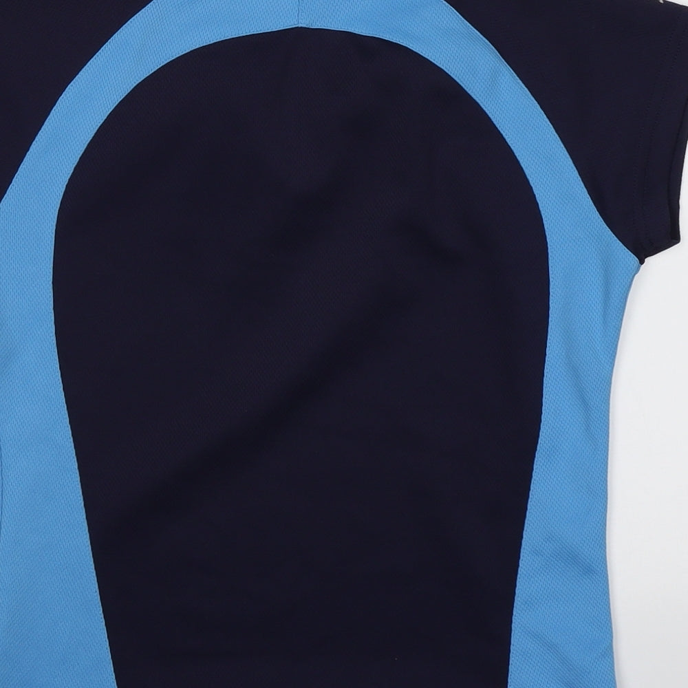 Akoa Womens Blue Basic Polo Size S