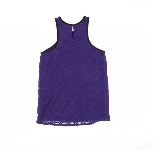 Womens UK Size 8 NEXT Purple Basic Blouse