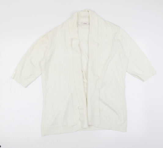 EWM Womens White Cape Jumper Size L
