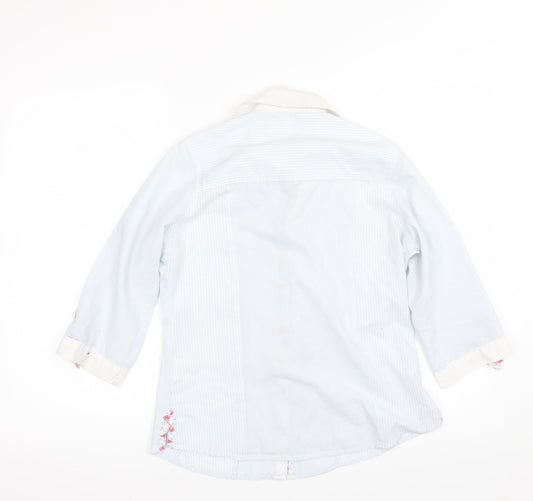 Womens UK Size 8 Lee Cooper Blue Basic Button-Up
