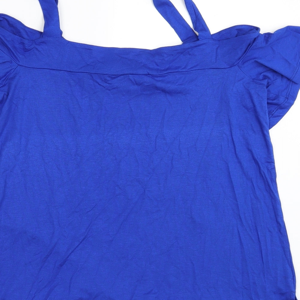 F&F Womens Blue Basic T-Shirt Size 10