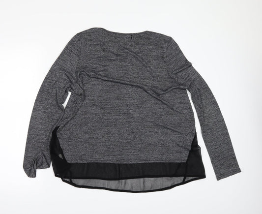 QED London Womens Grey Tunic Blouse Size L
