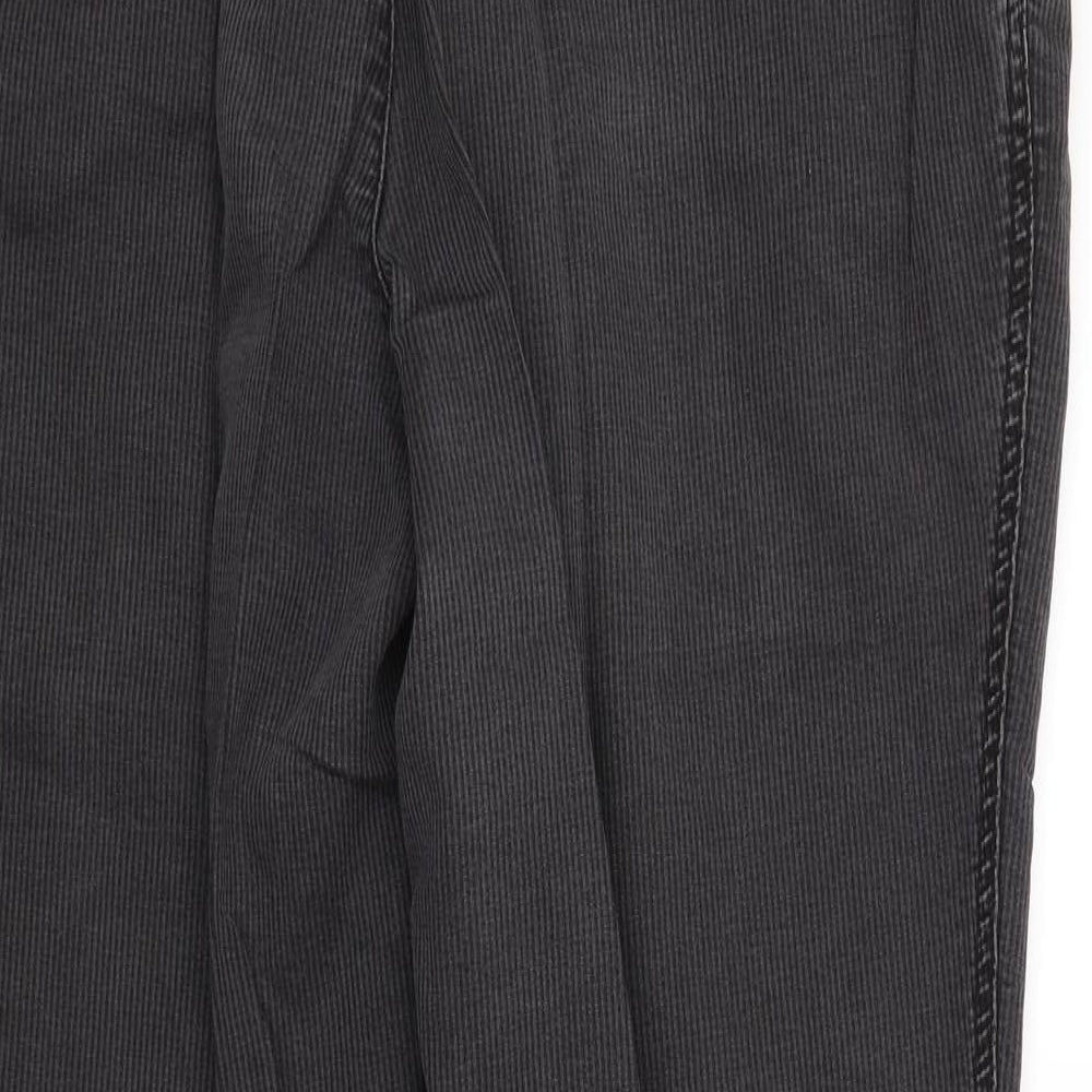 Oakman Mens Grey Corduroy Trousers Size 38 L31 in
