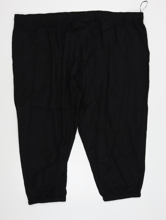 Womens UK Size 32 in label be Regular Fit Capri Black Trousers