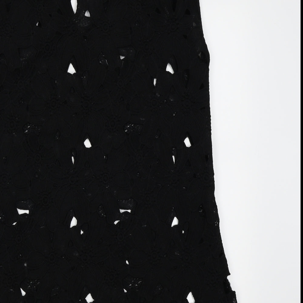 Primark Womens Black Fair Isle Pencil Dress Size L