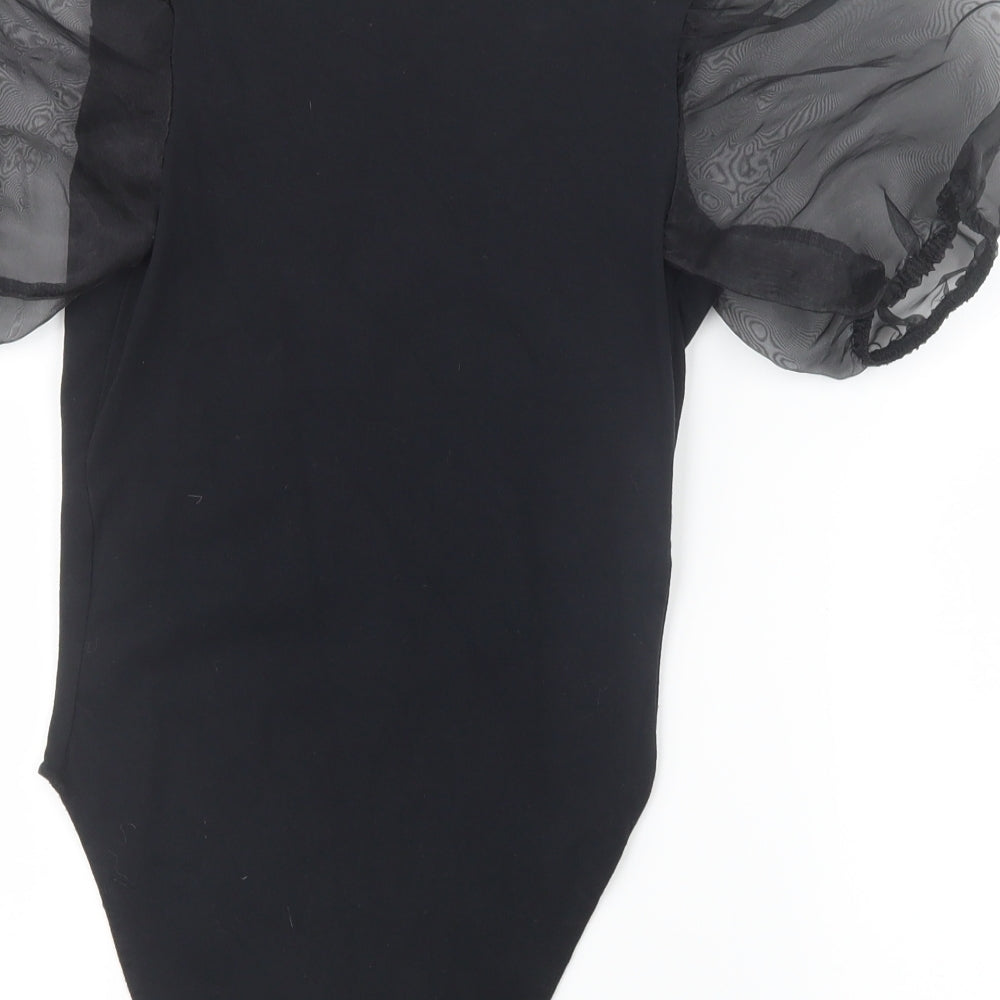 New Look Womens Black Bodysuit One-Piece Size 6