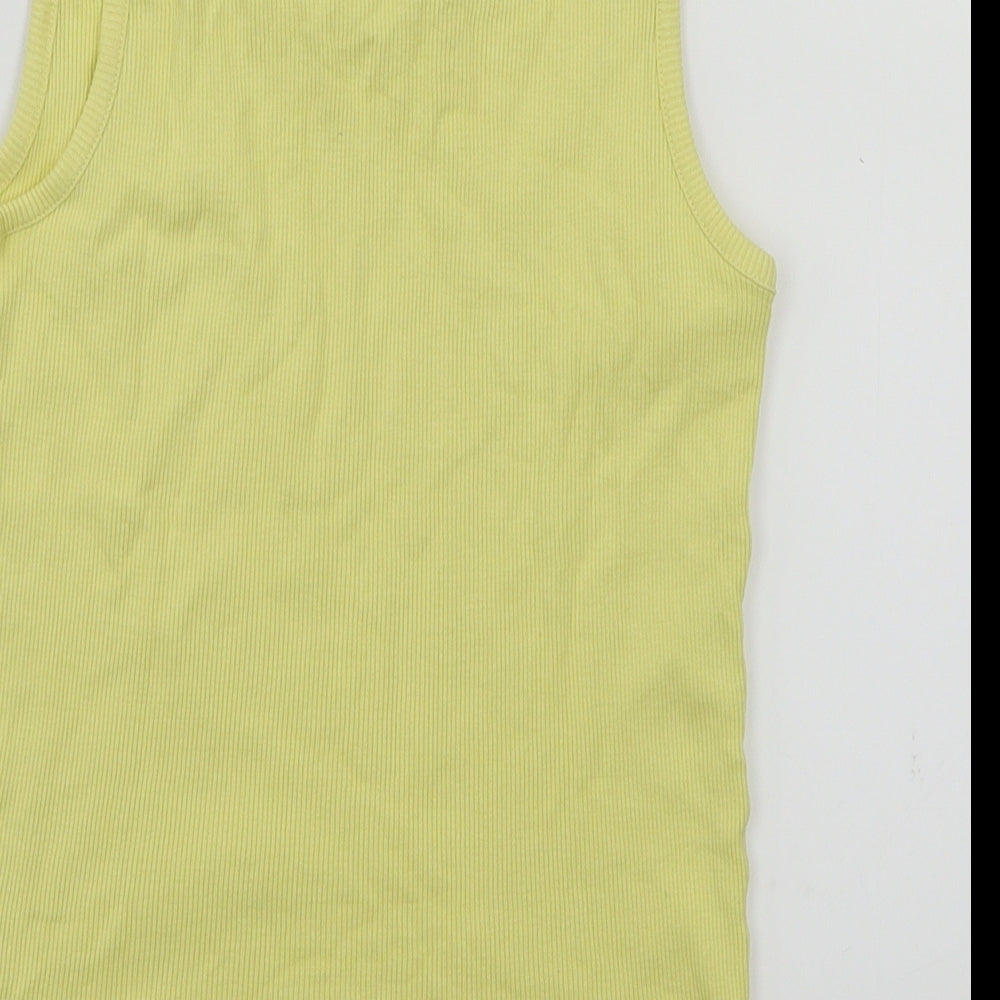 George Girls Yellow Basic T-Shirt Size 11-12 Years