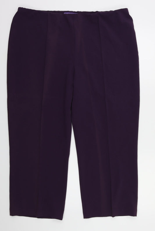 Womens UK Size 20 Autonomy Regular Fit Purple Trousers