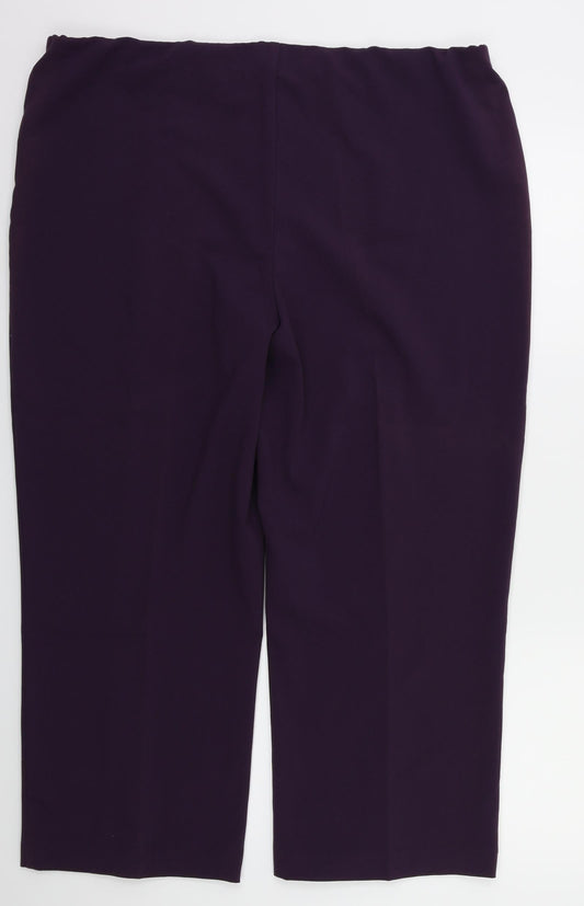 Autonomy Womens Purple Trousers Size 20 L25 in