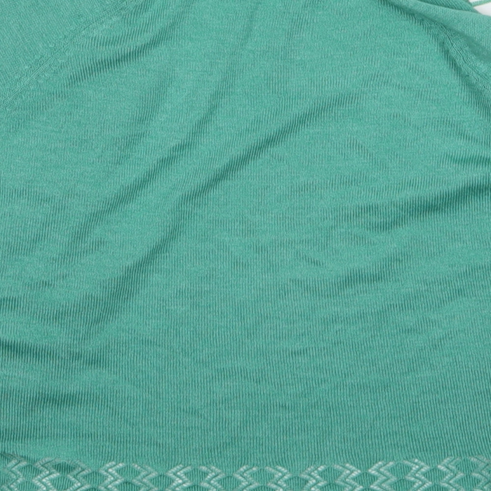 Per Una Womens Green Knit Cardigan Jumper Size M