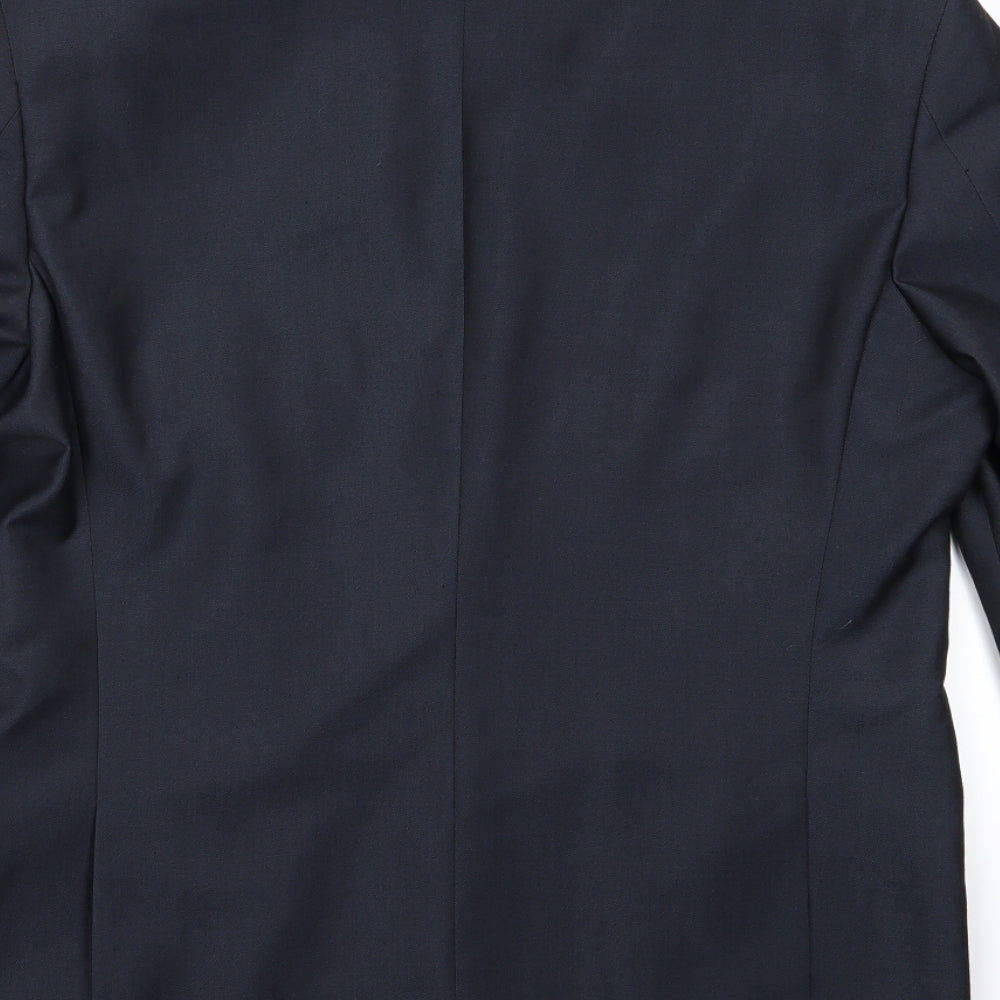 Tarocash Mens Grey Rayon Jacket Suit Jacket Size 36