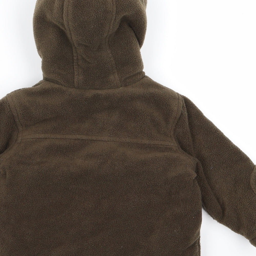 Mothercare Baby Brown Fleece Basic Coat Coat Size 12-18 Months