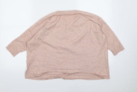 VERO MODA Womens Pink Knit Pullover Jumper Size S