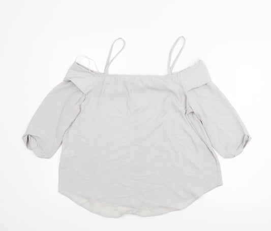 Select Womens Grey Camisole Blouse Size 14