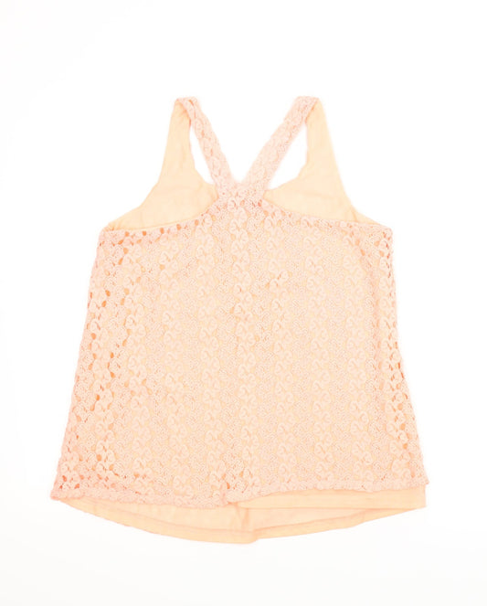 Quiz Womens Orange Floral Basic Blouse Size S