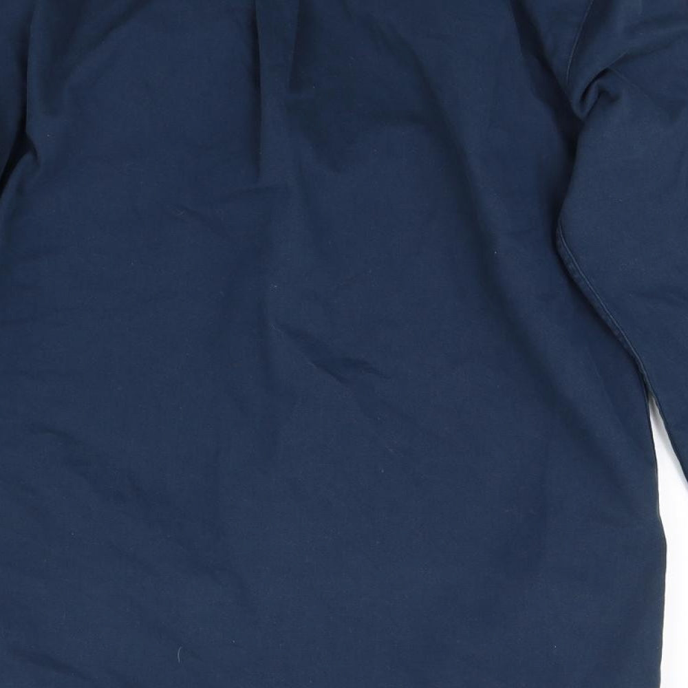 Womens UK Size S Pull&Bear Blue Basic Button-Up