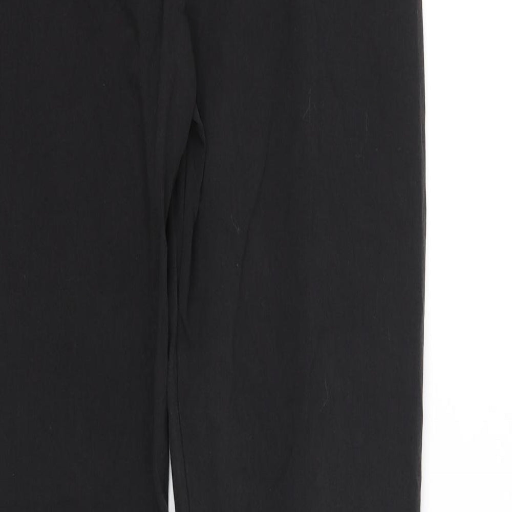 Womens UK Size 32 in Reverse Regular Fit Black Trousers