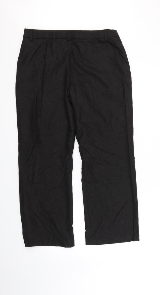 Womens UK Size 14 Marks and Spencer Regular Fit Beige Trousers