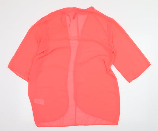 Divided by H&M Womens Orange Chambray Basic Blouse Size 12