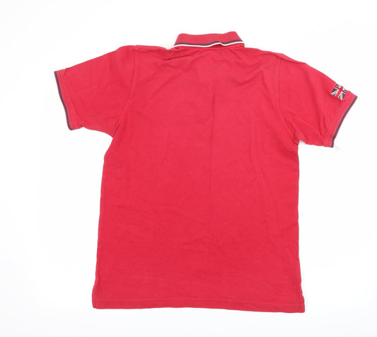Easy Mens Red Jersey Polo Size M