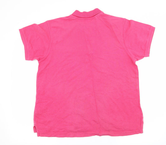 Industrialize Mens Pink Jersey Polo Size M