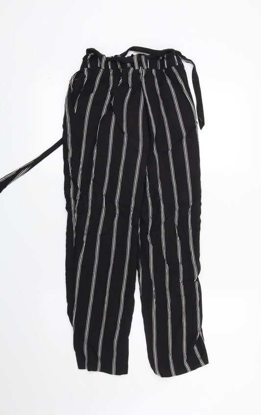Womens UK Size 6 H&M Regular Fit Black Trousers