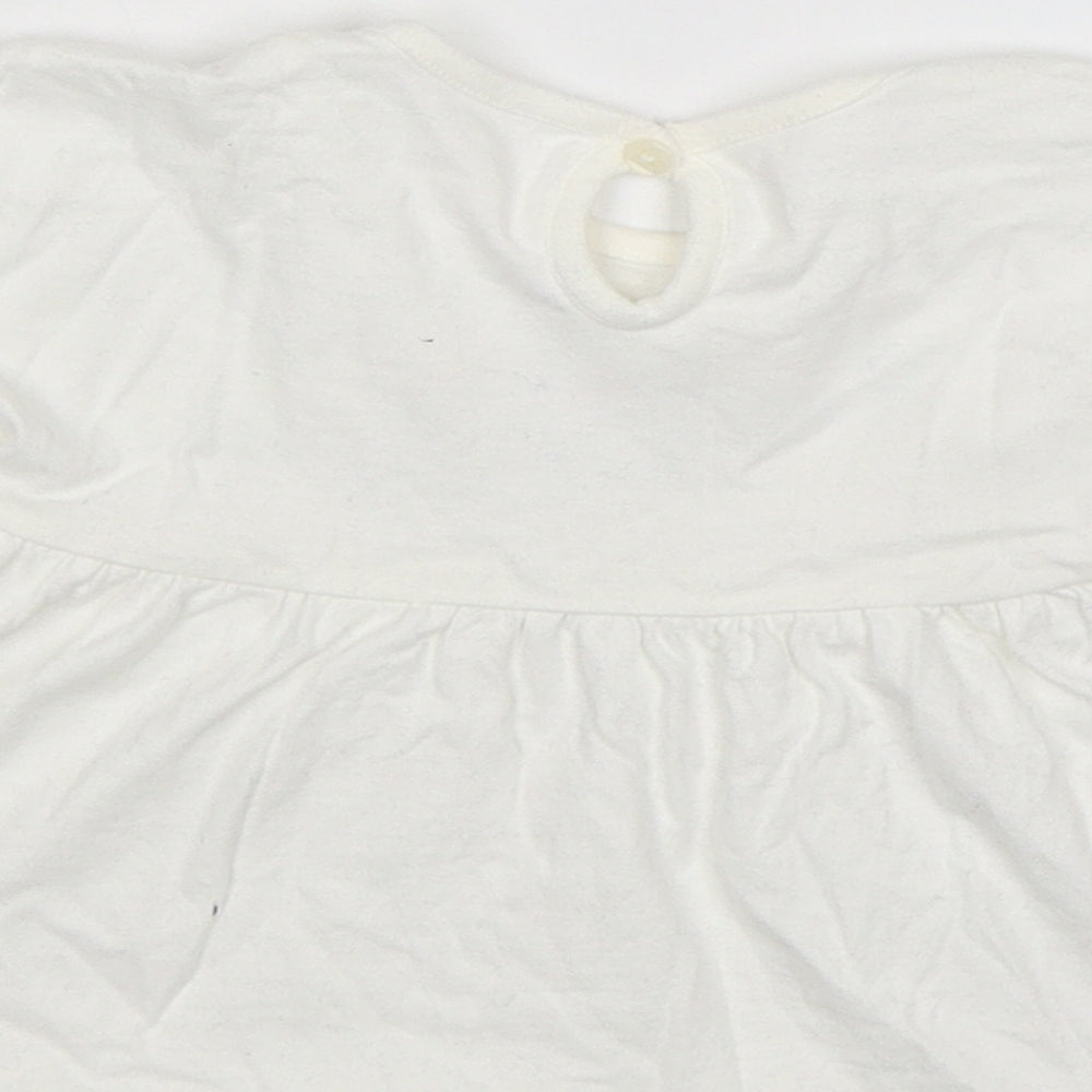 George Girls White T-Shirt Dress Size 6-9 Months