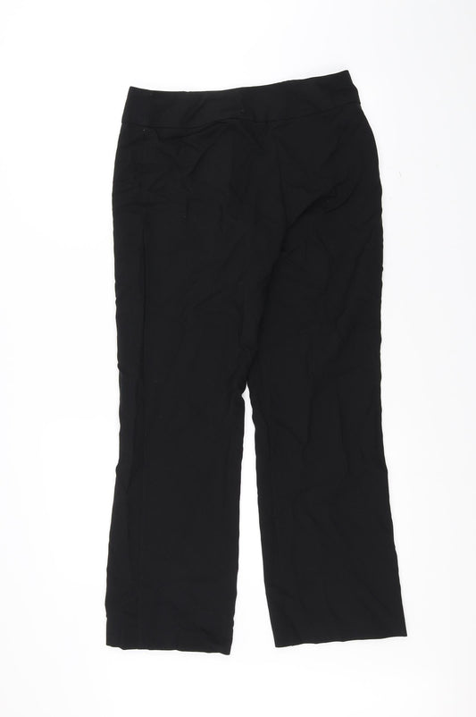 George Womens Black Trousers Size 10 L25 in