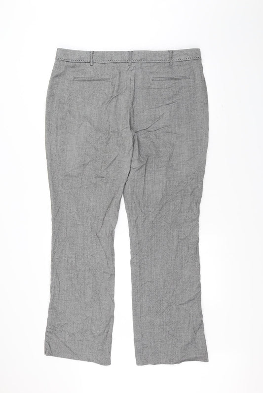 Per Una Womens Grey Trousers Size 18 L29 in