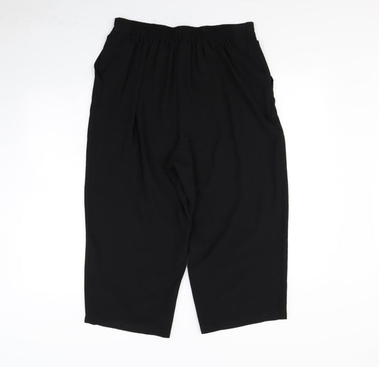 Womens UK Size 14 Evans Regular Fit Dress Pants Black Trousers