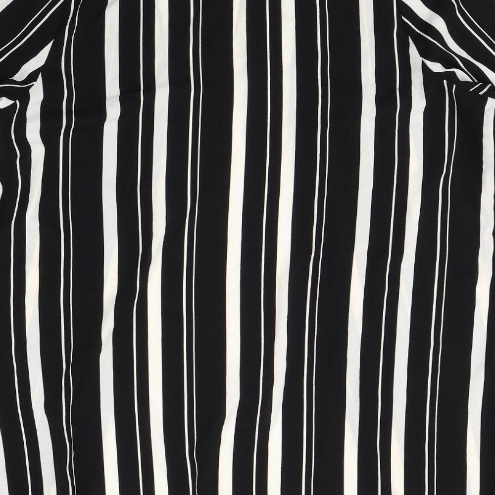 Evans Womens Black Striped Jacket Size 14