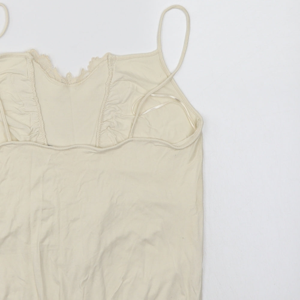 Womens UK Size 14 Preworn Ivory Basic Blouse