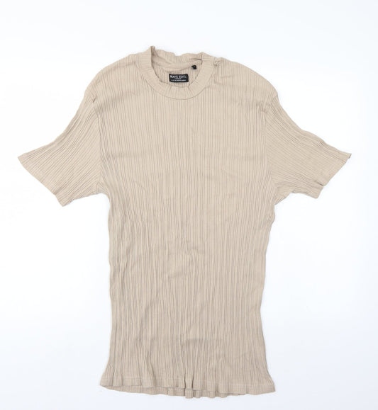 Womens UK Size L Brave Soul Brown Tunic Blouse