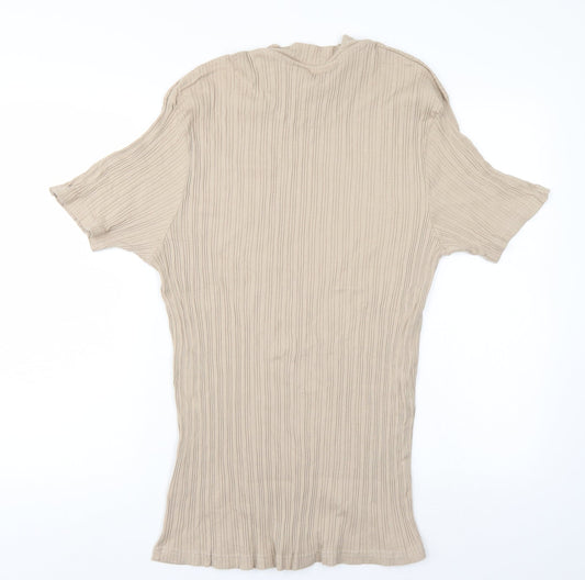 Womens UK Size L Brave Soul Brown Tunic Blouse