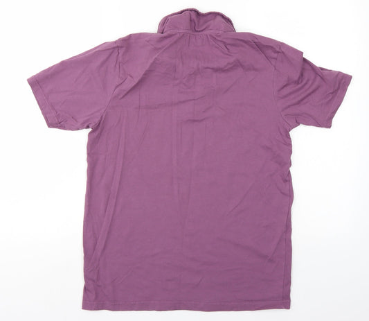 Studio Mens Purple Polo Size M