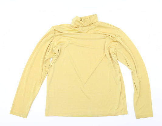 FABRIZIO Womens Yellow Pullover Jumper Size L