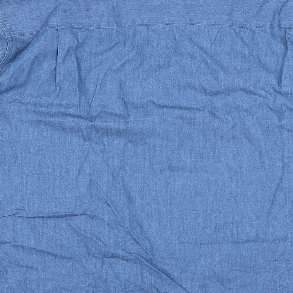 South Bay Mens Blue Button-Up Size L