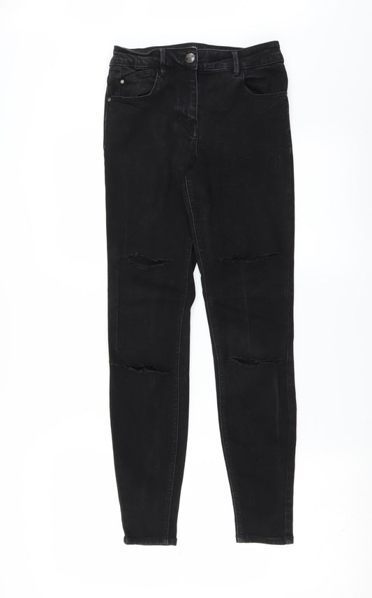 Womens UK Size 8 Matalan Extra-Slim Fit Skinny Black Jeans