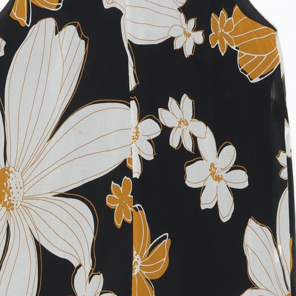 F&F Womens Black Floral Shift Size 12