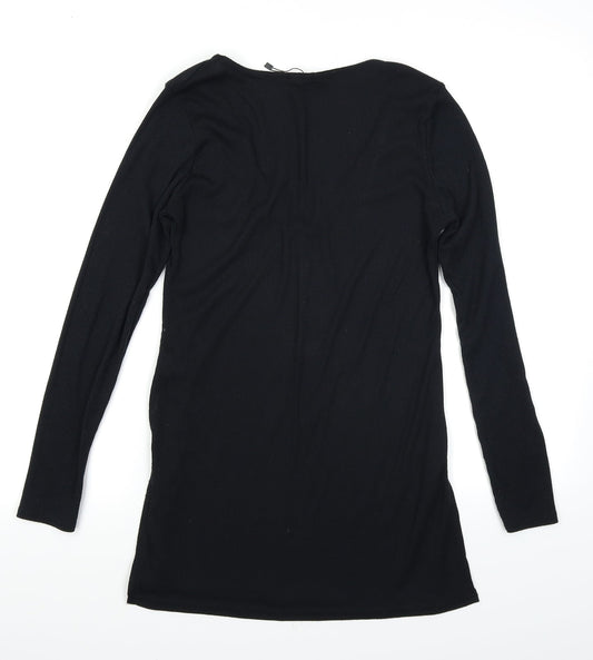 Boohoo Womens Black Basic T-Shirt Size 10